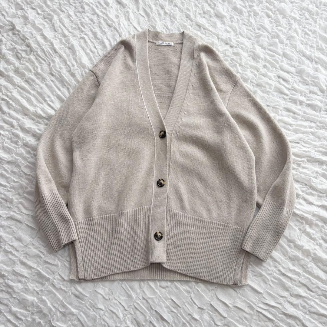 【美品】 リアムプラージュ Washable WOOL カーディガン カシミヤ混