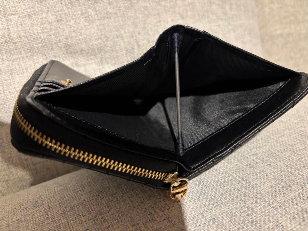 Dior ブラック 二つ折り財布 キルティング