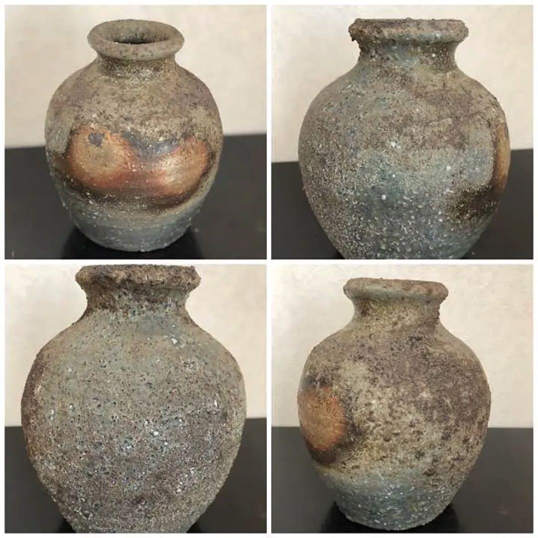 時代 花瓶 陶器 在銘