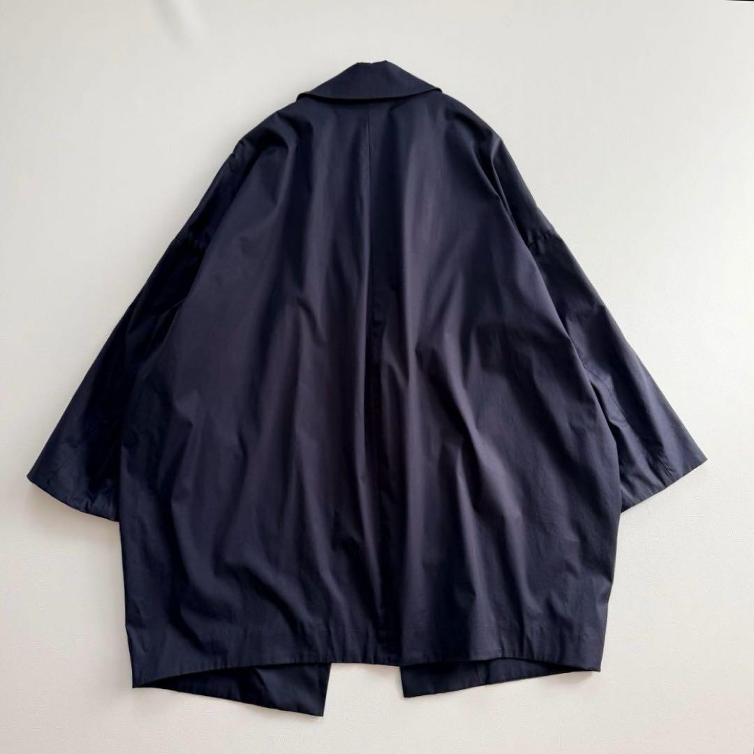 希少✨4.4万円✨エンフォルド　コクーンチェスターコート　ワイドゆったり　紺　M