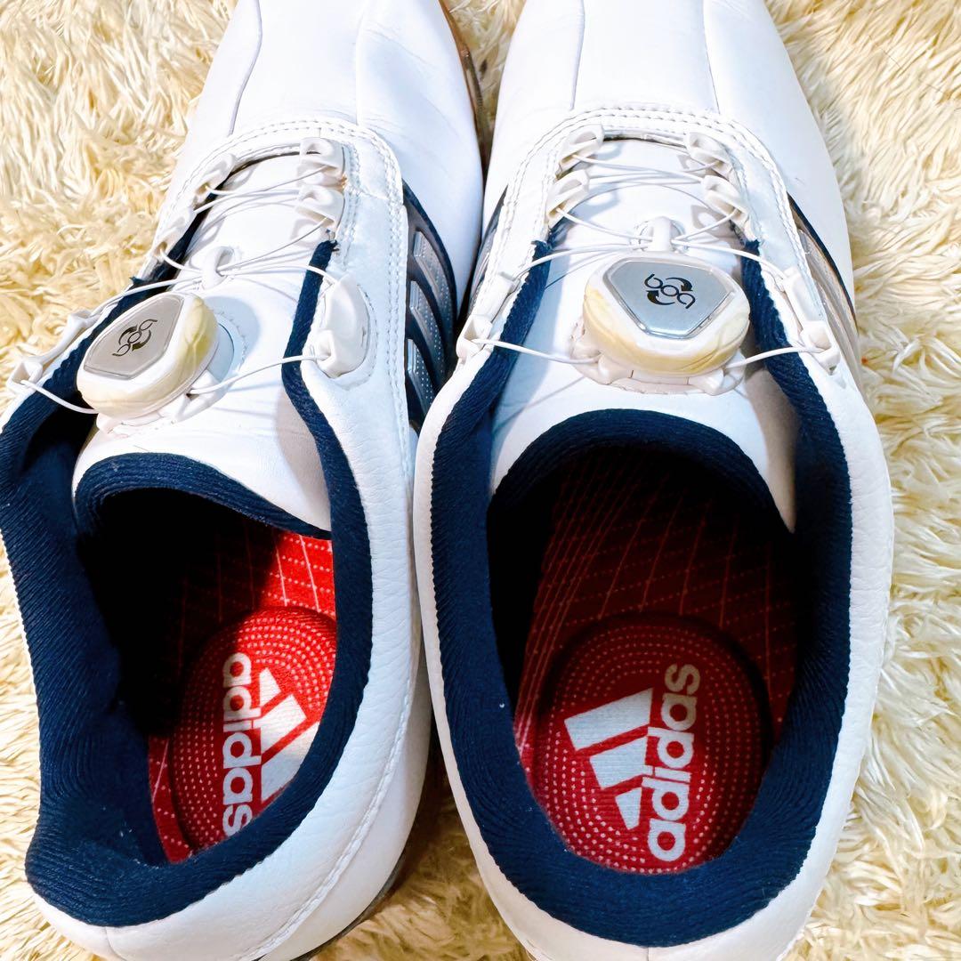 【1回使用】ADIDAS アディダス　24.5cm ゴルフシューズ ダイヤル式