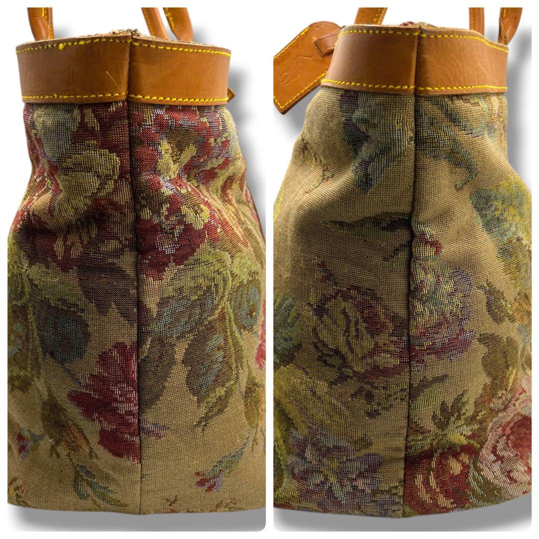 RALPH LAUREN ラルフローレン ボストンバッグ レザー 花柄 441