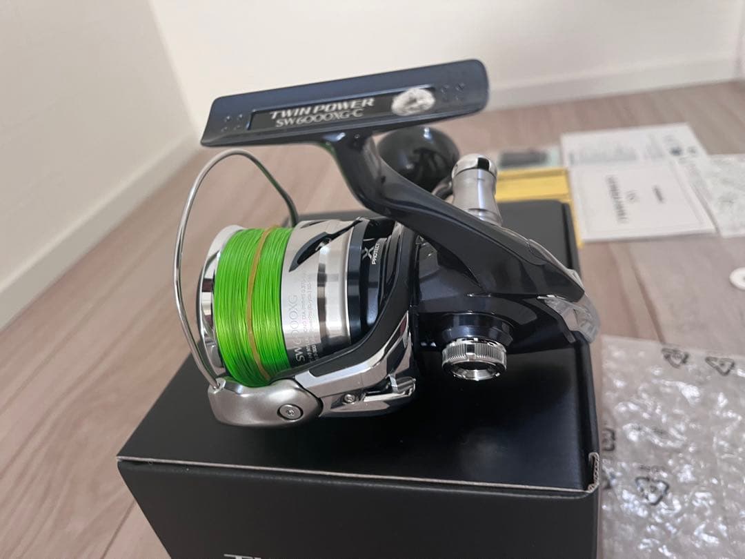 21ツインパワーSW6000ＸＧ美品値下シマノピットブル8 300m2号未使用付