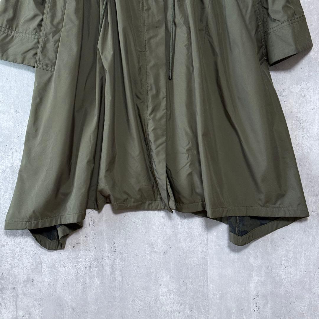 レキップ ヨシエイナバ　Aライン モッズコート ロングコート カーキ 38