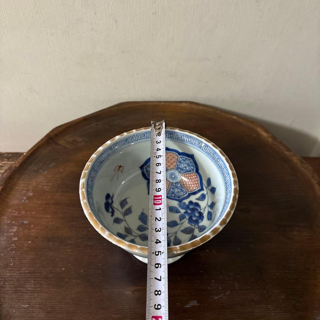 古伊万里盃洗　江戸時代.明治　骨董品　アンティーク　古道具　骨董　白磁　検:李朝
