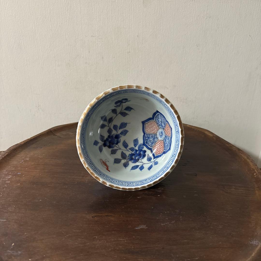 古伊万里盃洗　江戸時代.明治　骨董品　アンティーク　古道具　骨董　白磁　検:李朝