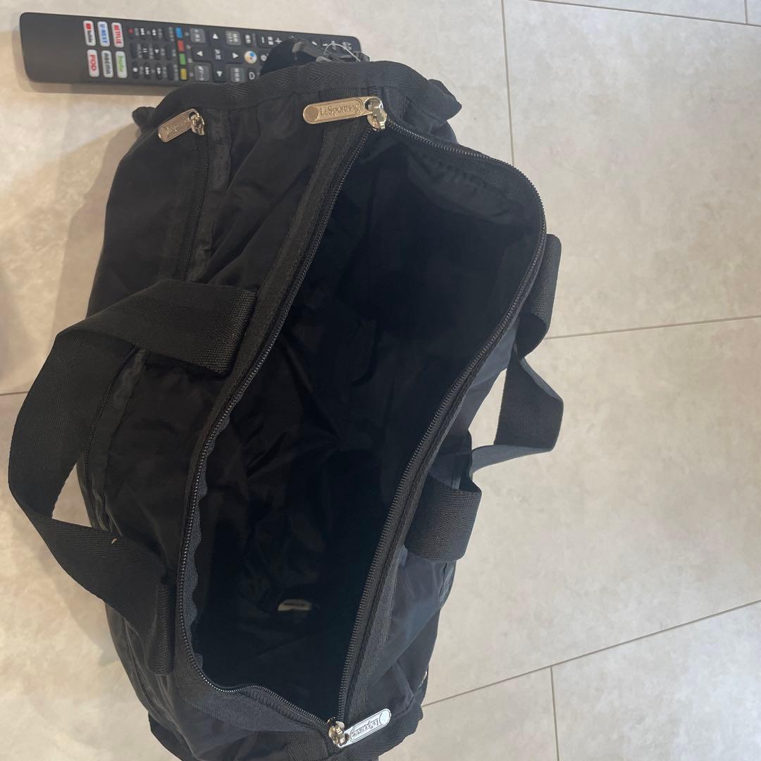 美品　LESPORTSAC ブラック ボストンバッグ