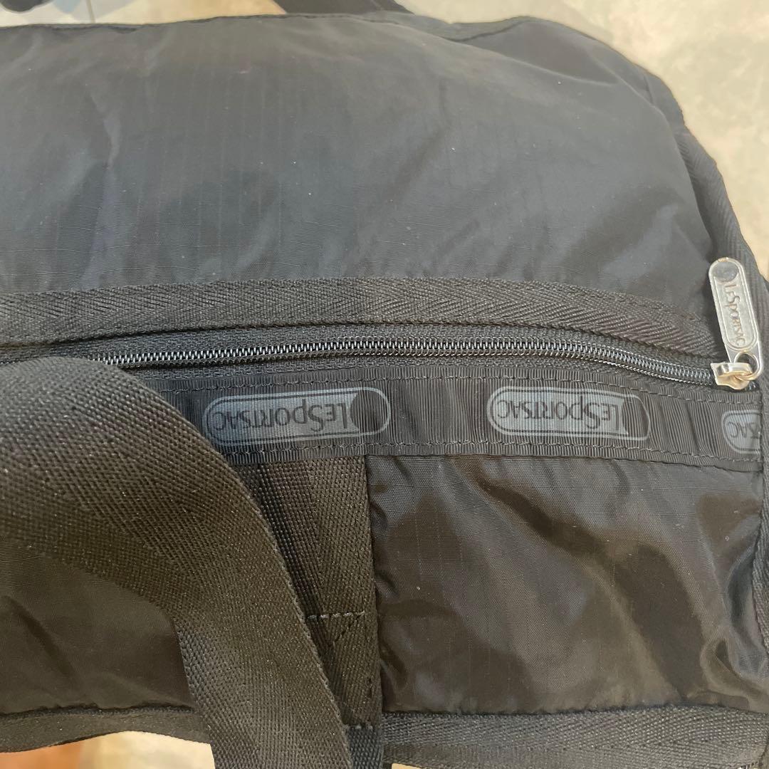美品　LESPORTSAC ブラック ボストンバッグ
