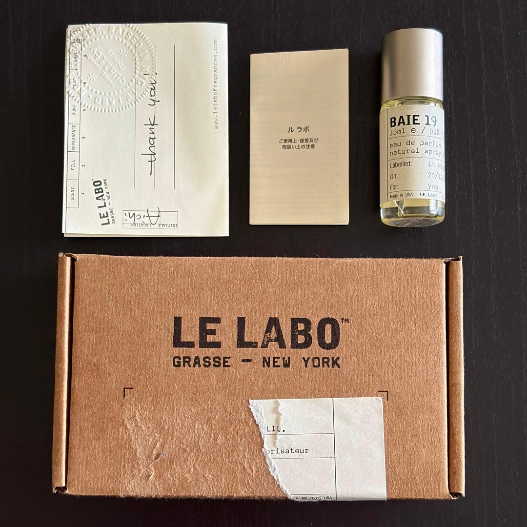 LE LABO BAIE19 ルラボ ベ19 15mL