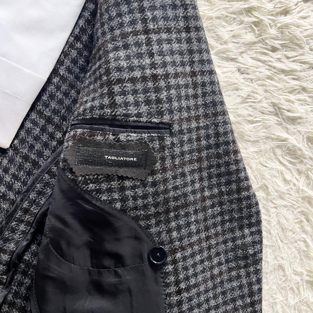 <極美品>TAGLIATORE 新ロゴ ウール ダブル ジャケット 48