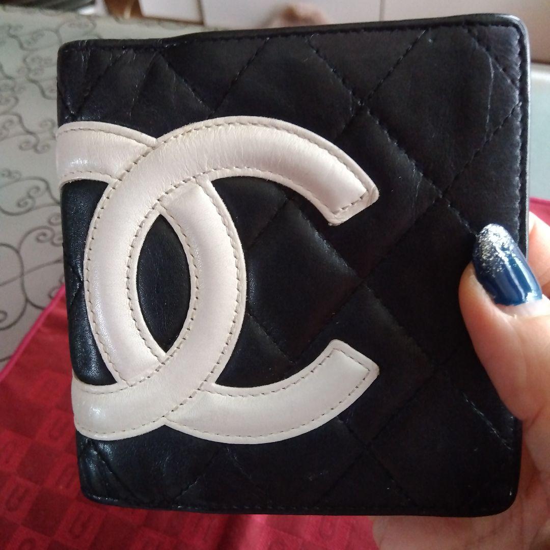 CHANEL ♥二つ折り財布 カンボンラインココマーク♥Sasa