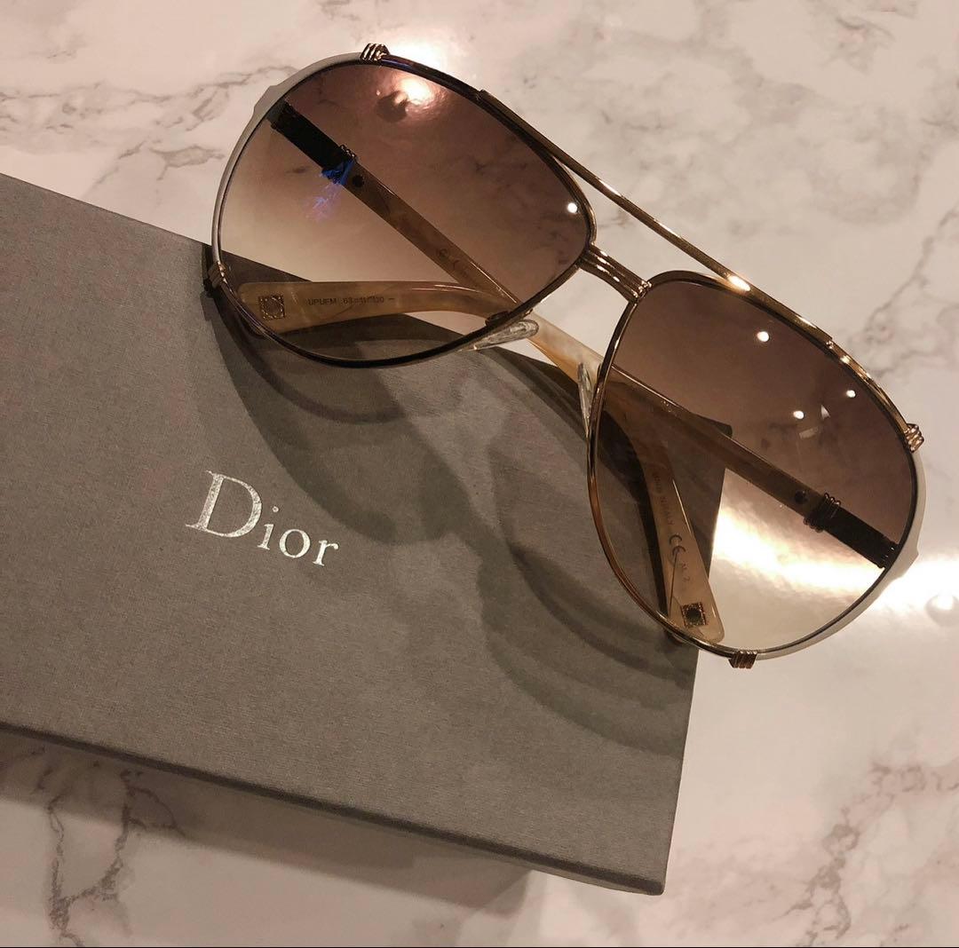 DIORティアドロップサングラス　ブラウンレンズ　シェル　新品未使用