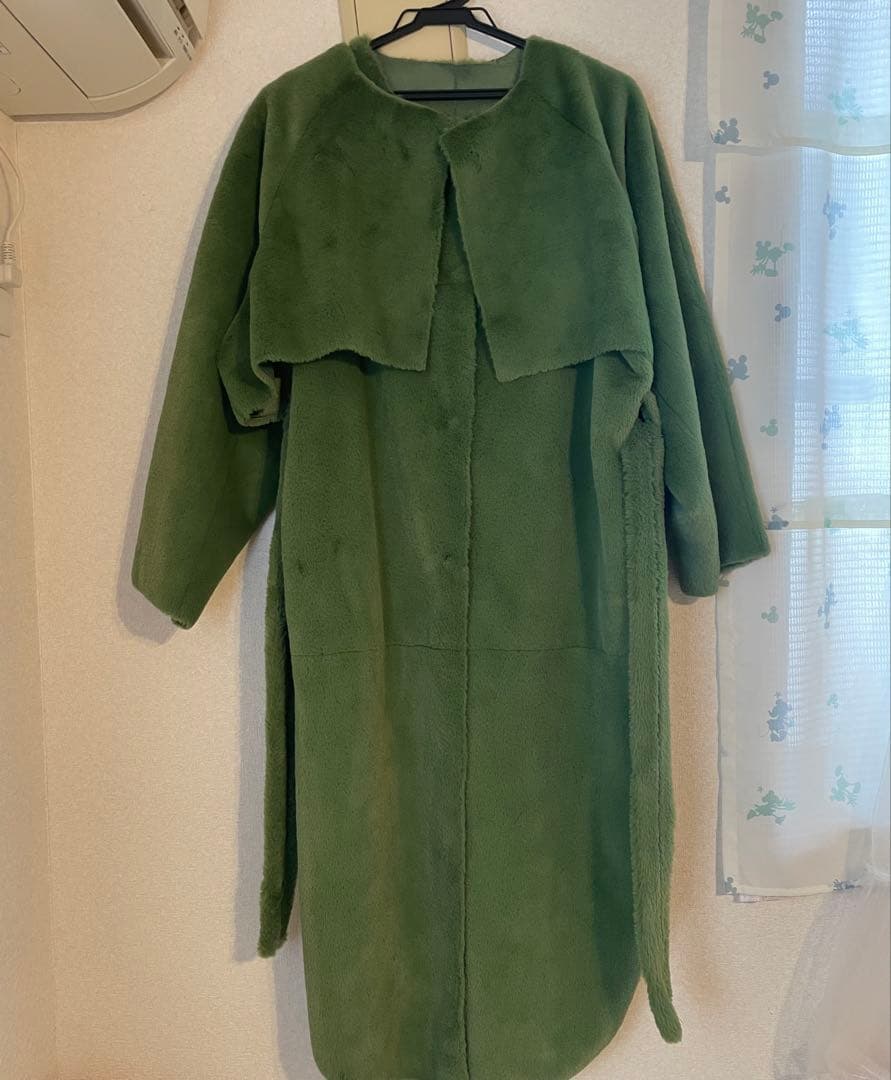 【お値下げ可】アメリ AMERI VINTAGE ロングボアコート グリーン