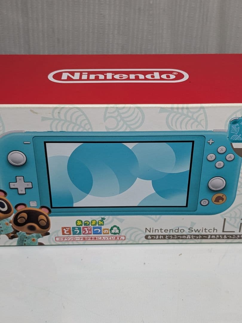 動作品 任天堂 Switch Lite まめきち＆つぶきち アロハ柄 ターコイズ