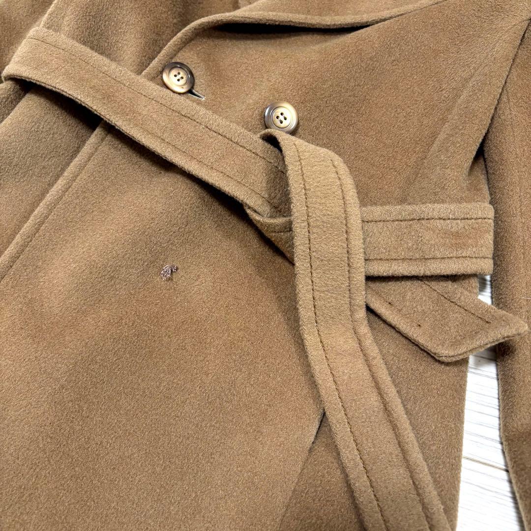 HERNO 羊毛 カシミヤ 裏地総柄 シルク ロングコート キャメル
