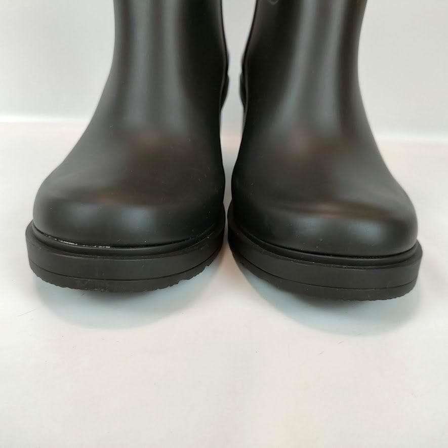 未使用級 Hunter ハンター 厚底 レインブーツ UK5 24cm相当 黒