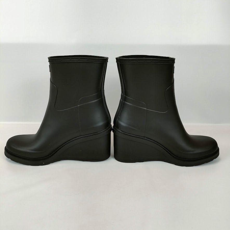 未使用級 Hunter ハンター 厚底 レインブーツ UK5 24cm相当 黒