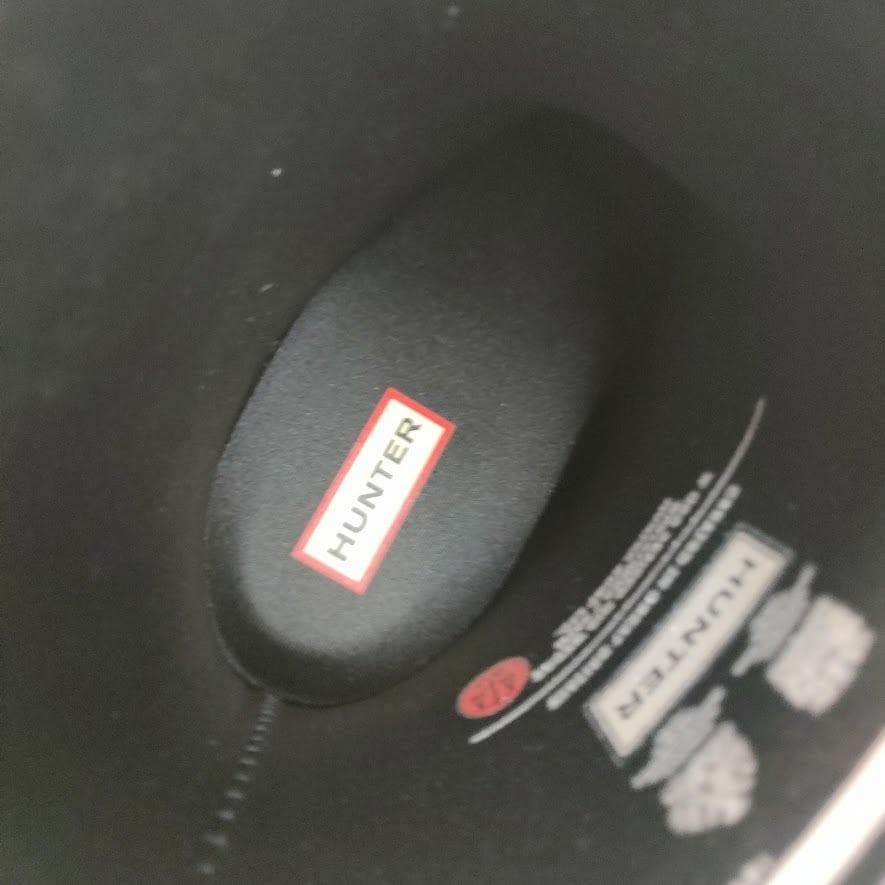 未使用級 Hunter ハンター 厚底 レインブーツ UK5 24cm相当 黒
