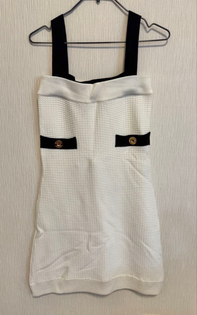 新品未使用　PATOU ホワイト ブラック ワンピース