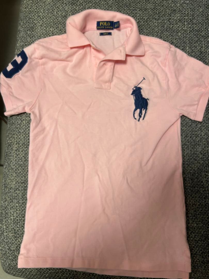 polo ralph lauren ピンク　ポロシャツ　半袖シャツ　ビッグポニー