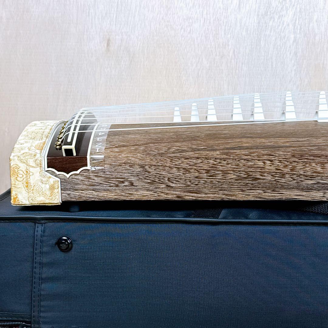 【美品】 ゼンオン 文化箏 高級 立柱ケース 13弦 全長86cm 琴 短琴 箏