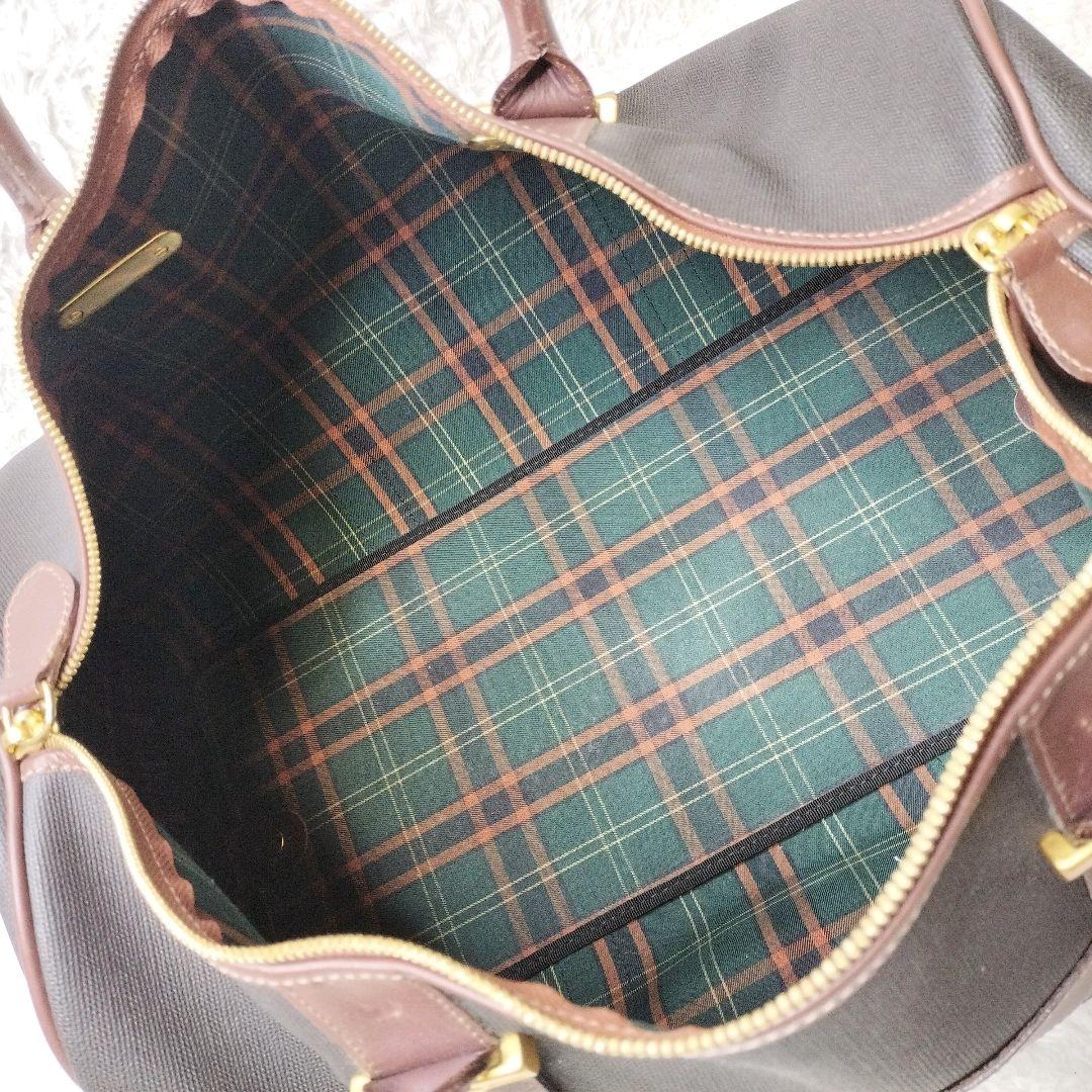 dunhill　ダンヒル　ボストンバッグ　ロゴ PVC　レザー　金具　南京錠