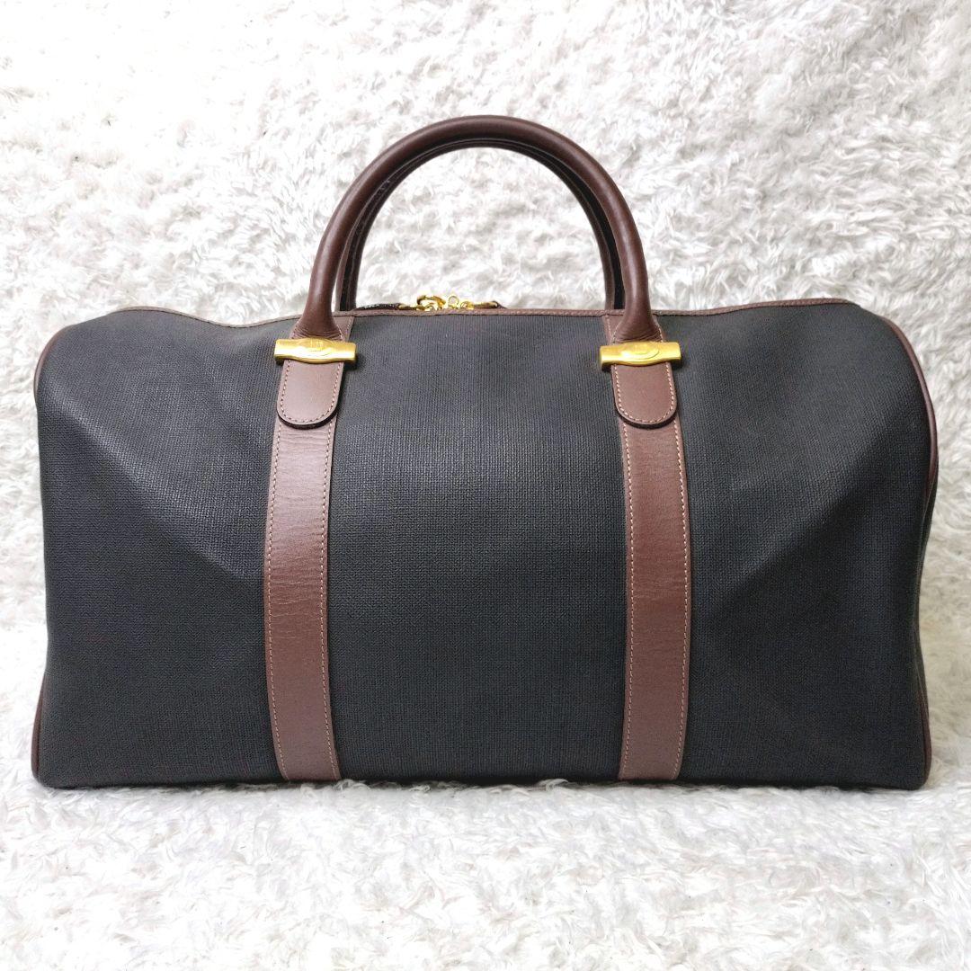 dunhill　ダンヒル　ボストンバッグ　ロゴ PVC　レザー　金具　南京錠