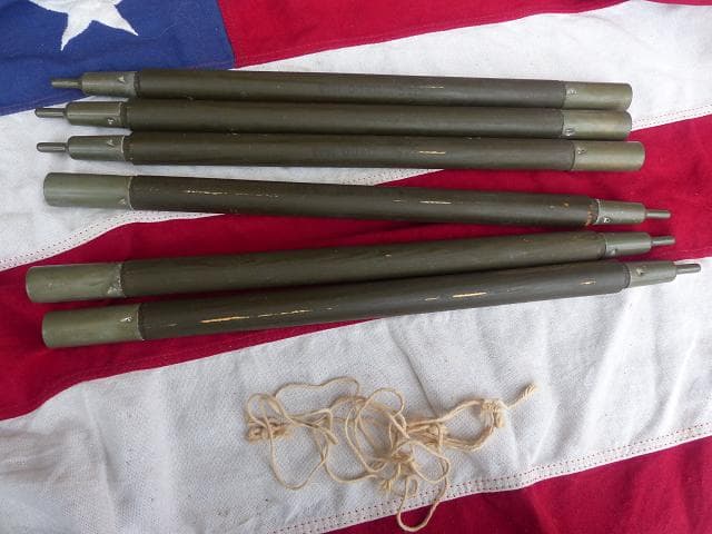 1968” 米軍実物 ナム戦 デッド!　テントポール　6本セット 軍幕 311