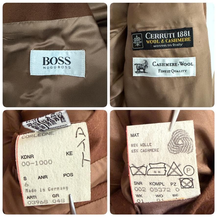 【HUGO BOSS】CERRUTI1881 カシミヤ混テーラードJK 48/L
