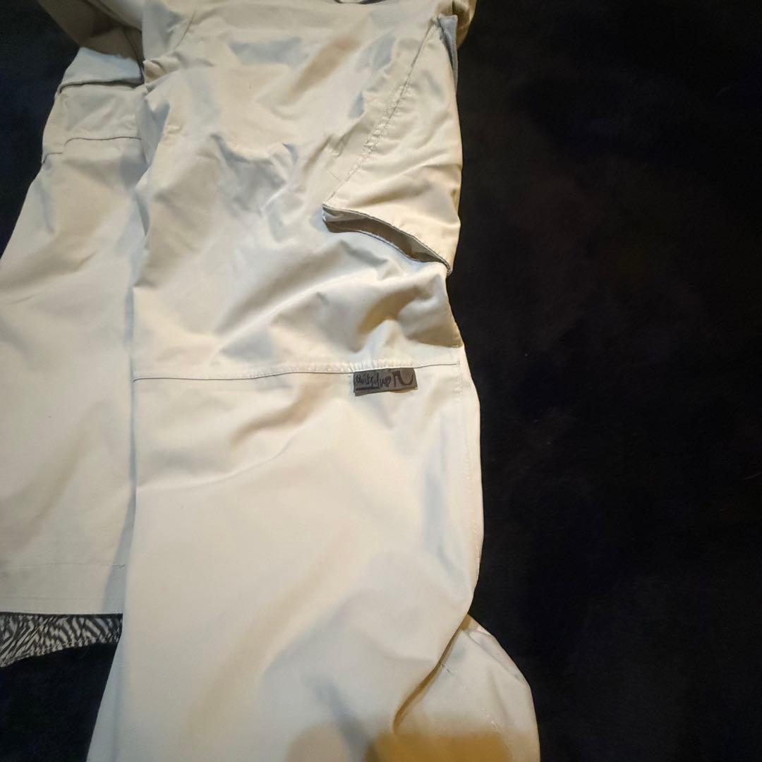 クイックシルバー　QUIKSILVER スノボウェア パンツ 防水1万 白 M
