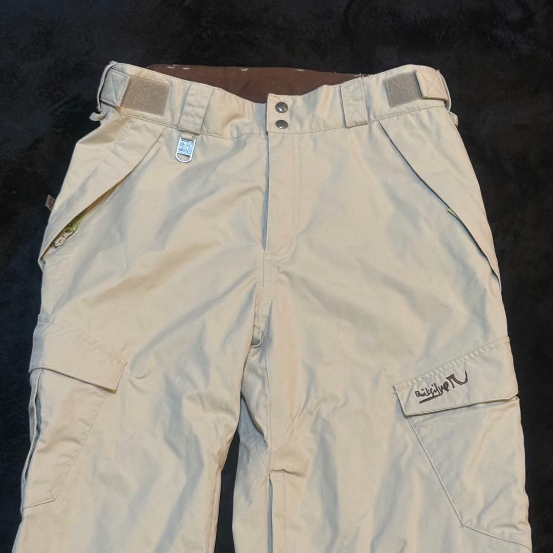 クイックシルバー　QUIKSILVER スノボウェア パンツ 防水1万 白 M
