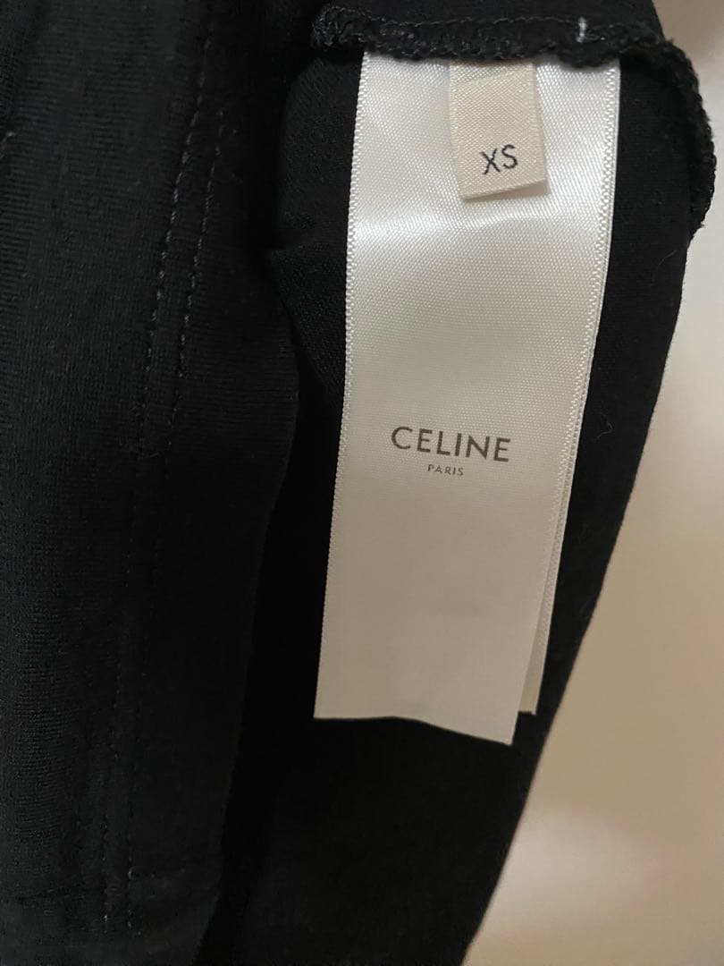 CELINE ロゴ Tシャツ 黒　レディース