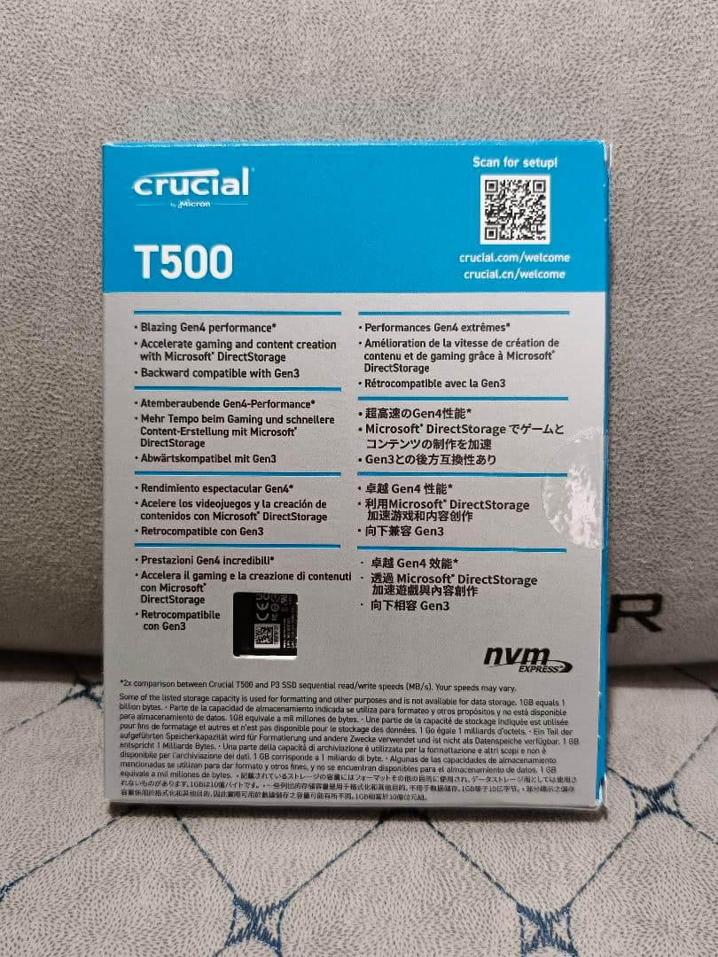 内蔵型SSD Crucial T500 1TB Gen4 NVMe SSD