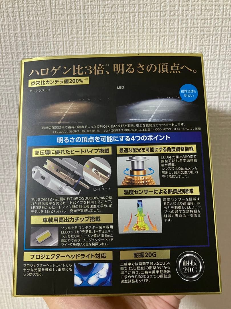 新品未使用品 スフィアライトRIZING III H7 LEDヘッドライト