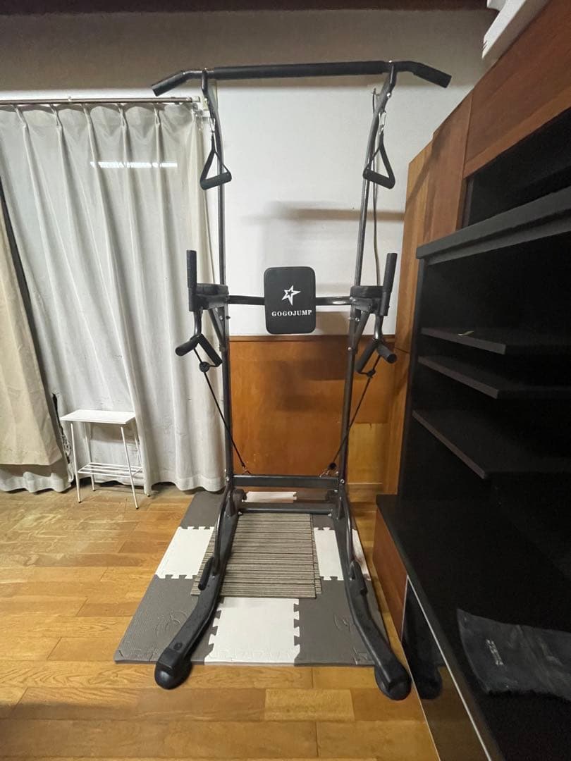 GOGOJUMP 懸垂マシン耐荷重180kg 11段階高さ調整 多機能筋トレ器具