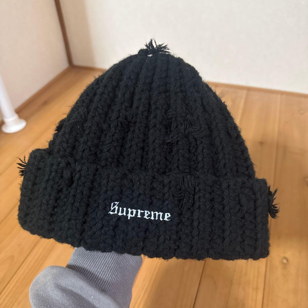シュプリーム Supreme Hand Tied Beanieブラック