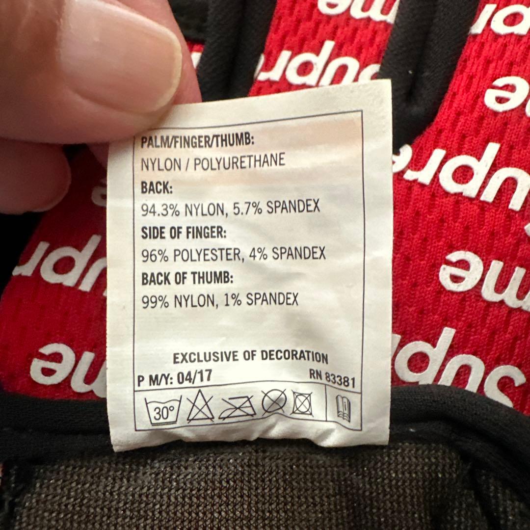 Supreme 17 S/S グローブ レッド/ブラック