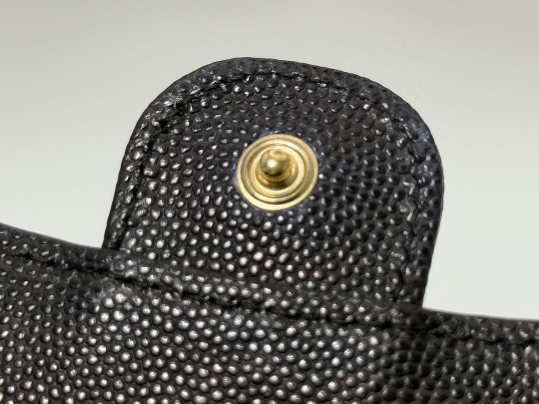 【美品】シャネル　CHANEL キャビアスキン　財布　マトラッセ　三つ折り