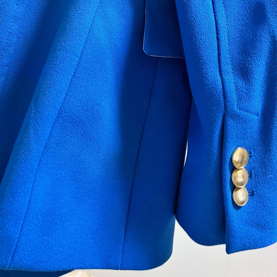 未使用に近い ZARA ロイヤルブルー　ジャケット　S ゴールド ボタン　王室