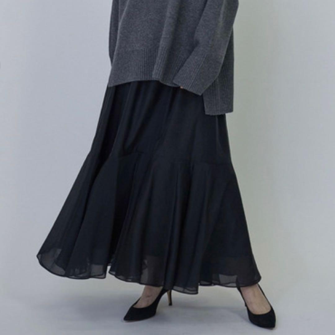 極美品✨プルミエアロンディスモン　オーガンジーボリュームスカート　2024AW