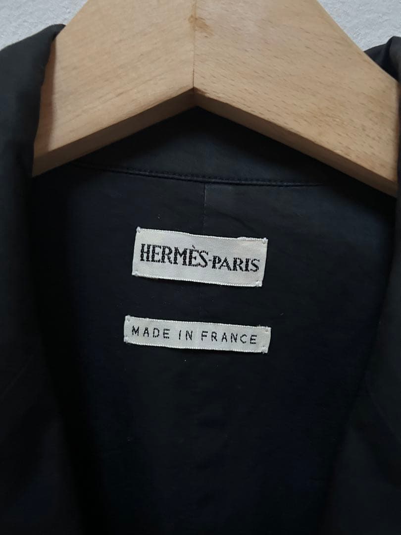 HERMÈS-PARIS ブラック トレンチコート