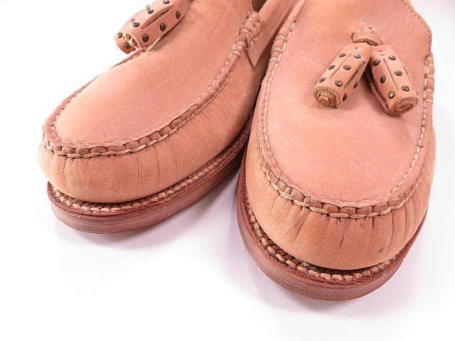 【値下げ】カミナンド　ビジネスシューズ　靴　タッセル付き　ベージュ　25.5cm