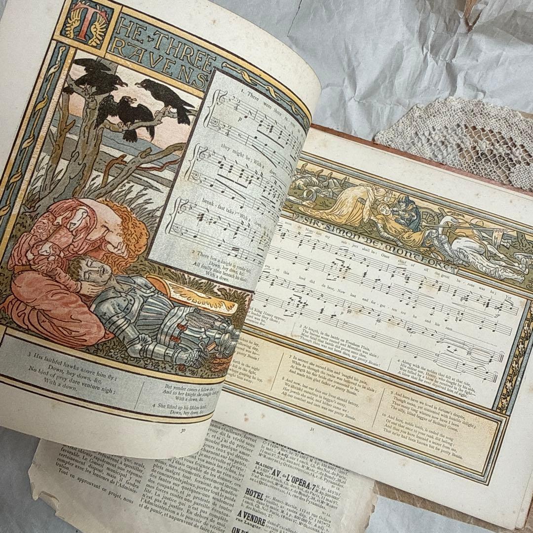 1883年アンティーク美しい挿絵の絵本イギリス洋書　古書ジャンクジャーナルに