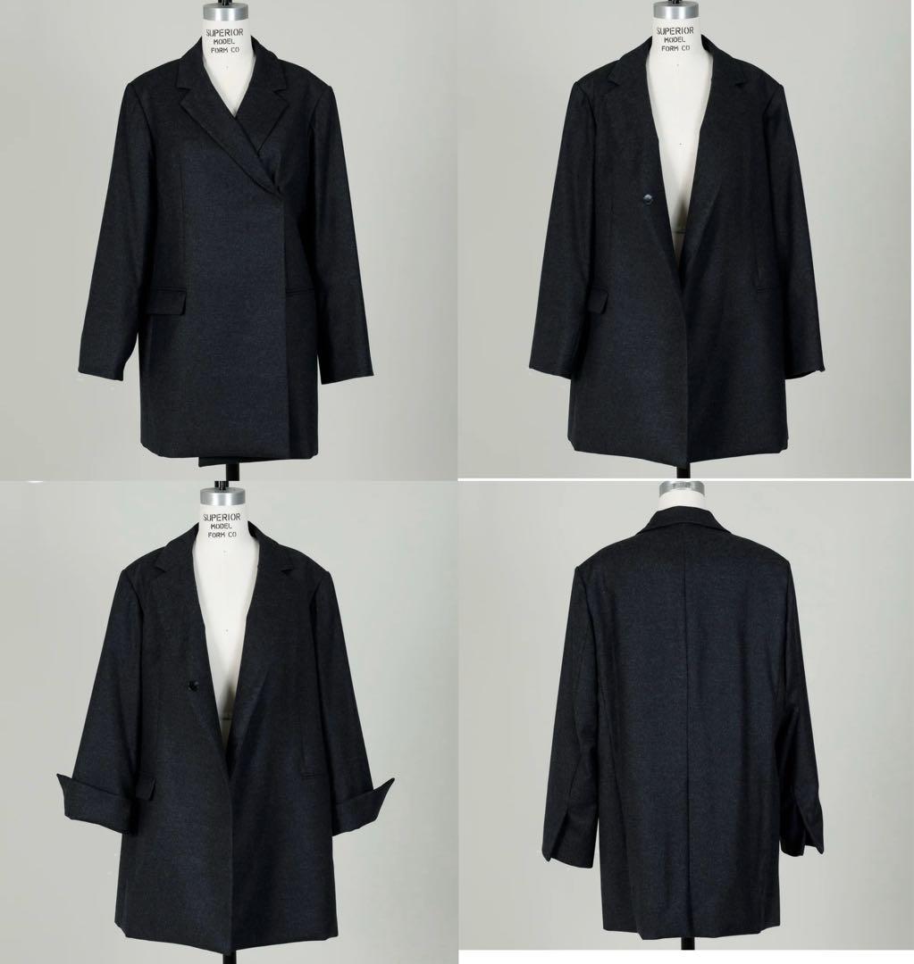 deres☆ Chelsey coat-like jacket ダークグレー