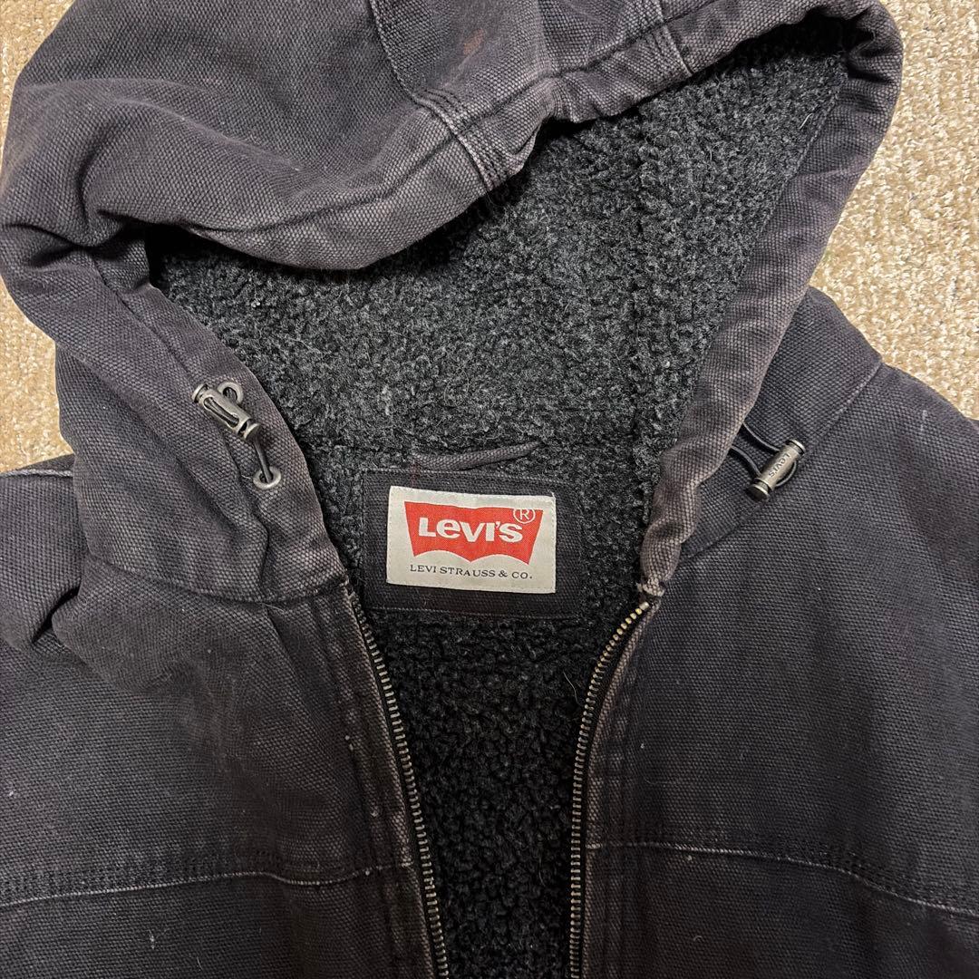 vintage 90s 00s Levi's フードジャケット 裏ボア ブラック