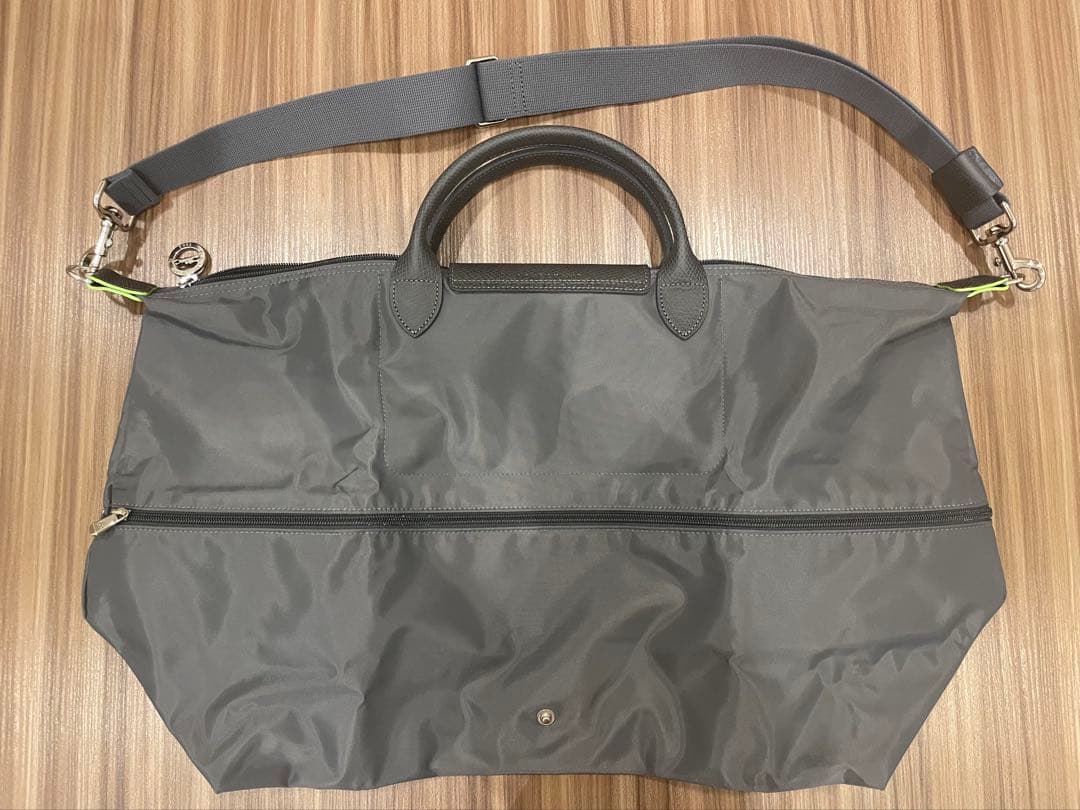 【未使用】ロンシャン ル プリアージュ 拡張 バッグ グレー 2way 旅行用