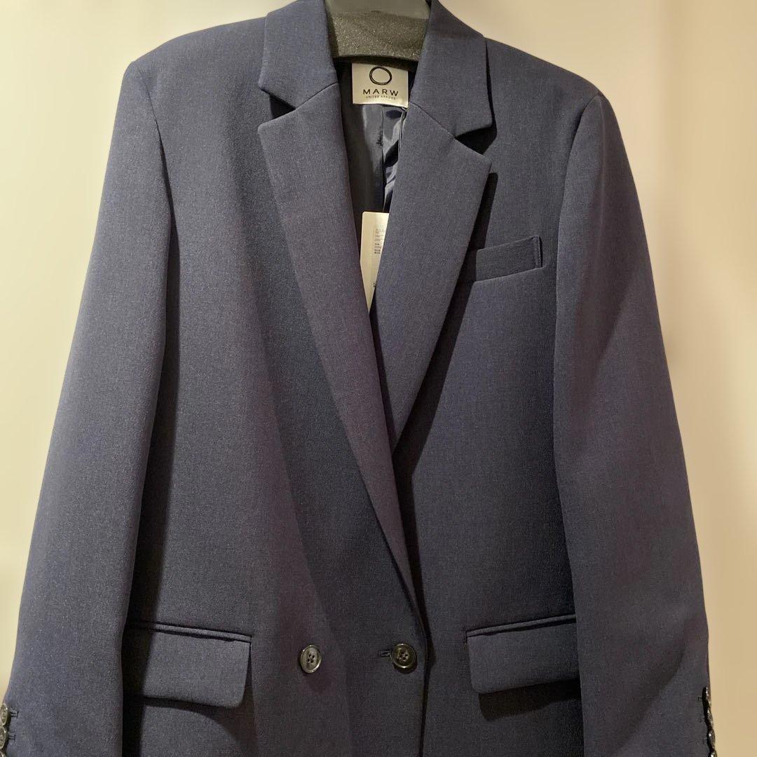 MARW UNITED ARROWS バックタックテーラードジャケット　ネイビー