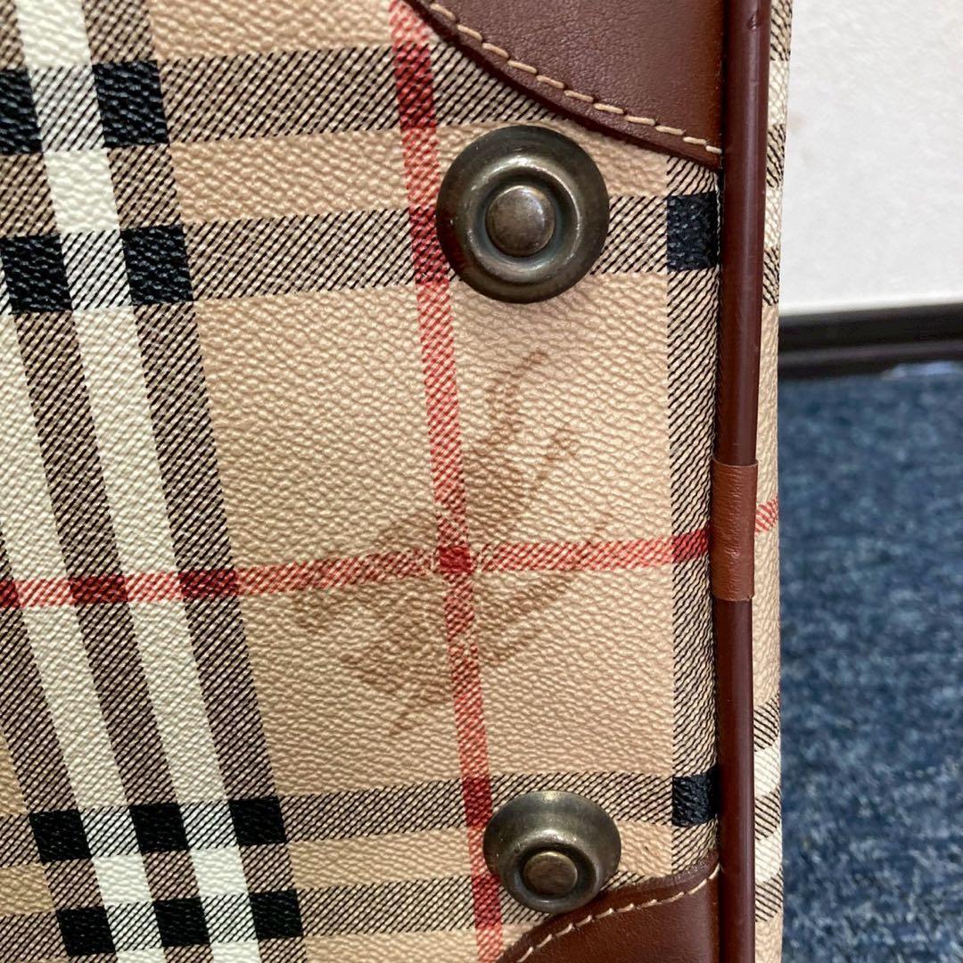 BURBERRY ボストンバッグ　ノバチェック　シャドーホースロゴ　大容量