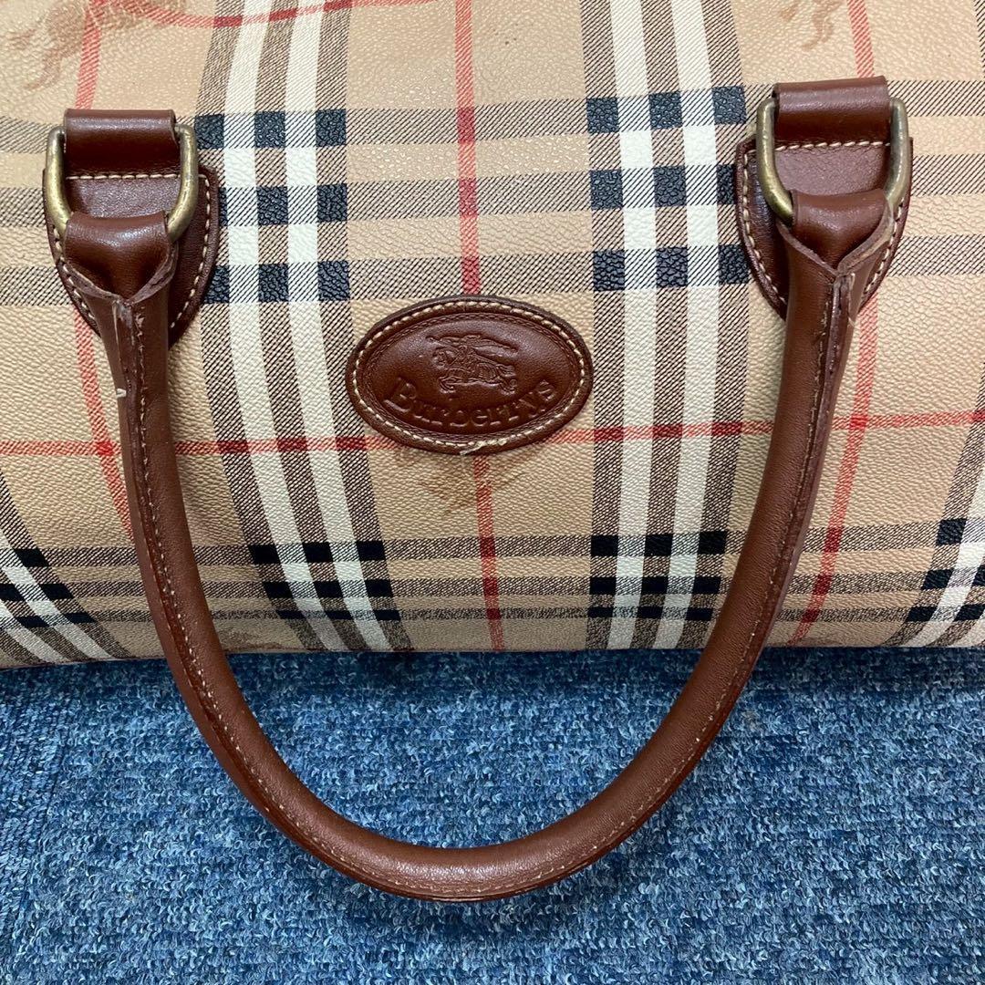 BURBERRY ボストンバッグ　ノバチェック　シャドーホースロゴ　大容量