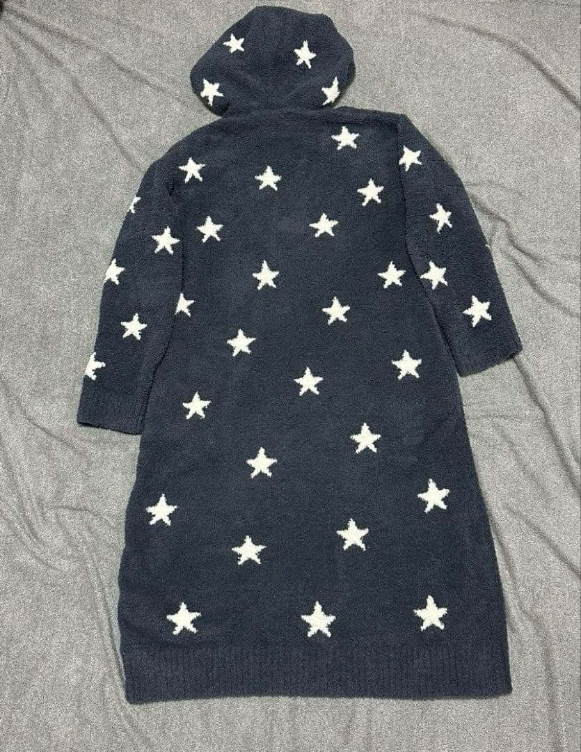 極美品 gelatopique ジェラピケ フリース ルームウェア 星柄 紺色